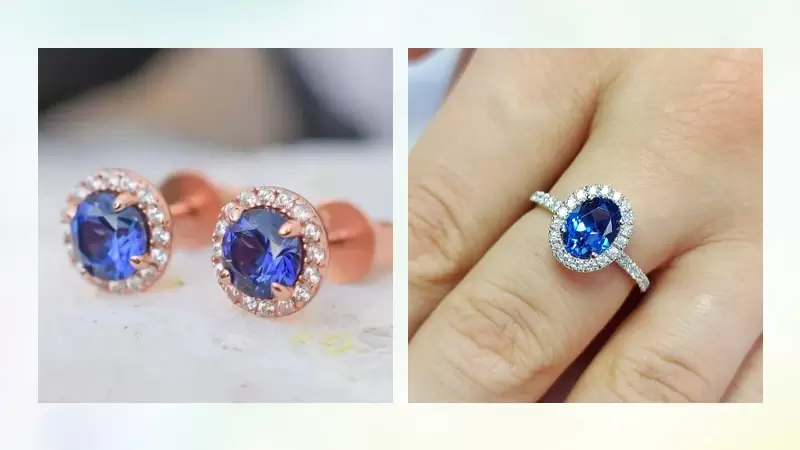sapphire rings and sapphire stud earrings